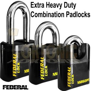 Federal 60mm Extra Heavy Duty High Security Combination Padlock Van Gate Garage