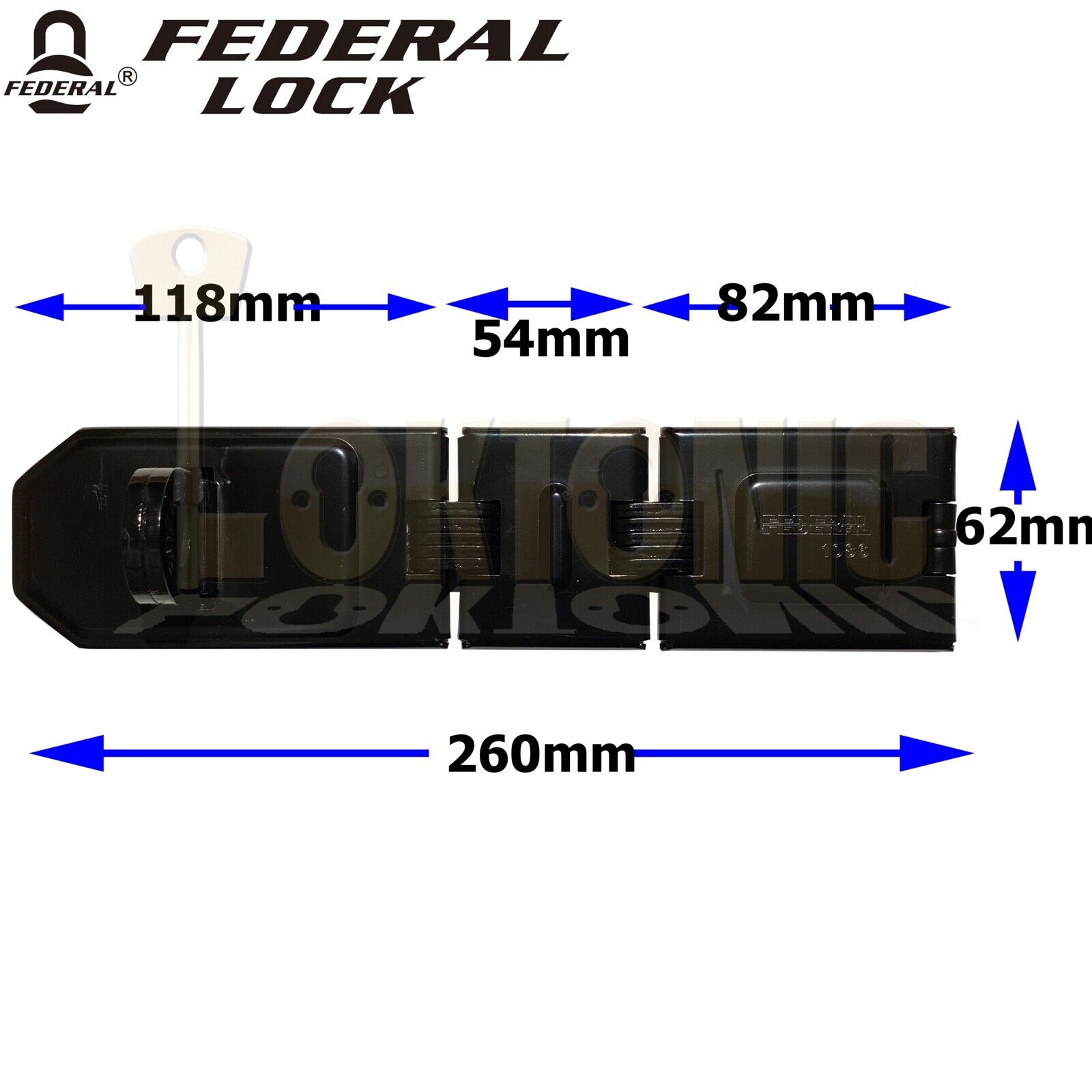 Federal FD1086 High Security Double Flex Garage Shed Van Gate Hasp And Staple - Image 4