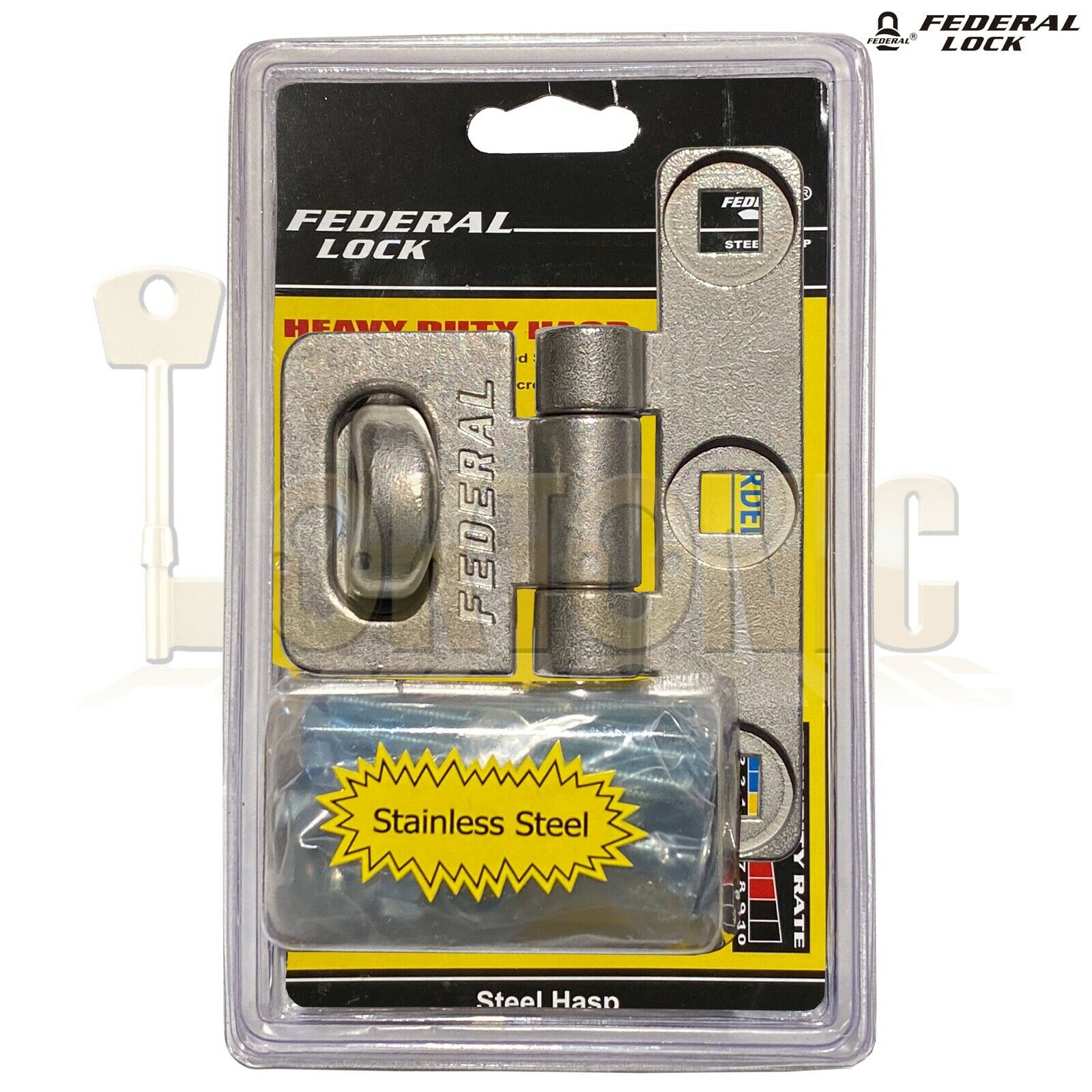 Federal FD701 Heavy Duty T-Shape Stainless Steel Van Shed Garage Hasp And Staple - Image 5