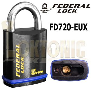 Federal FD720EUX Solid Steel Lock Body Padlock To Suit Double Euro Cylinder