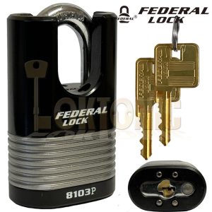 Federal FD8103P High Security Shrouded Steel Padlock Gates Shed Garage Van
