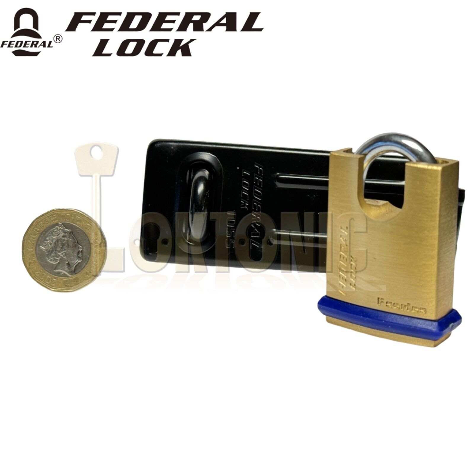 Federal Security Shed Gate Lock Hasp Staple And Padlock Combo FD1055 FD30P - Image 6
