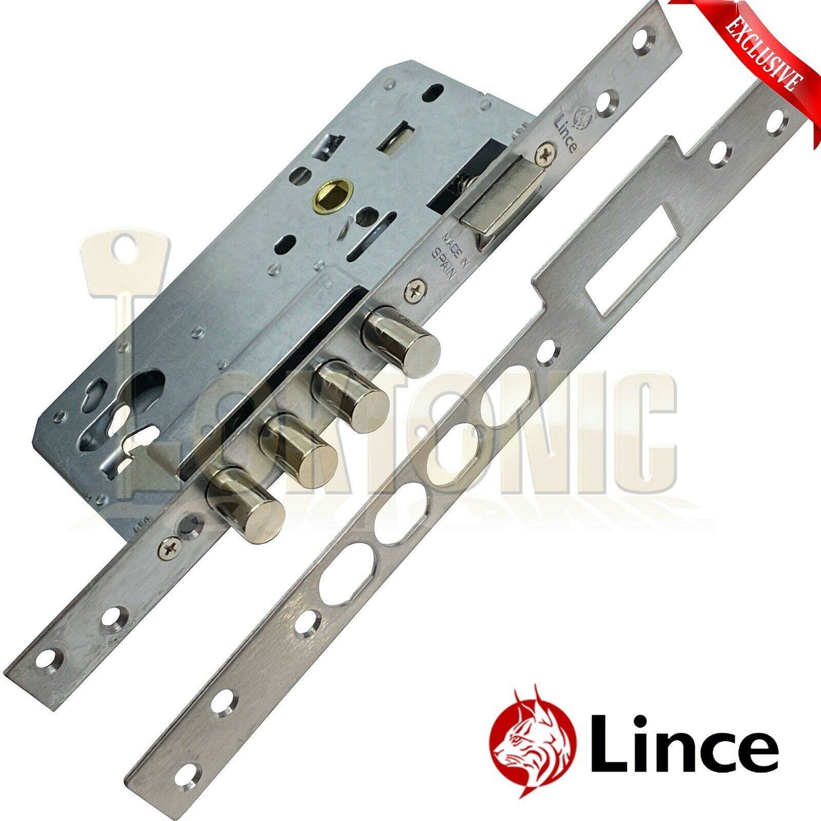 Lince 4 BOLT High Security Mortice Euro Sash Bolt Lock Case 5 Secure Dimple Keys - Image 3