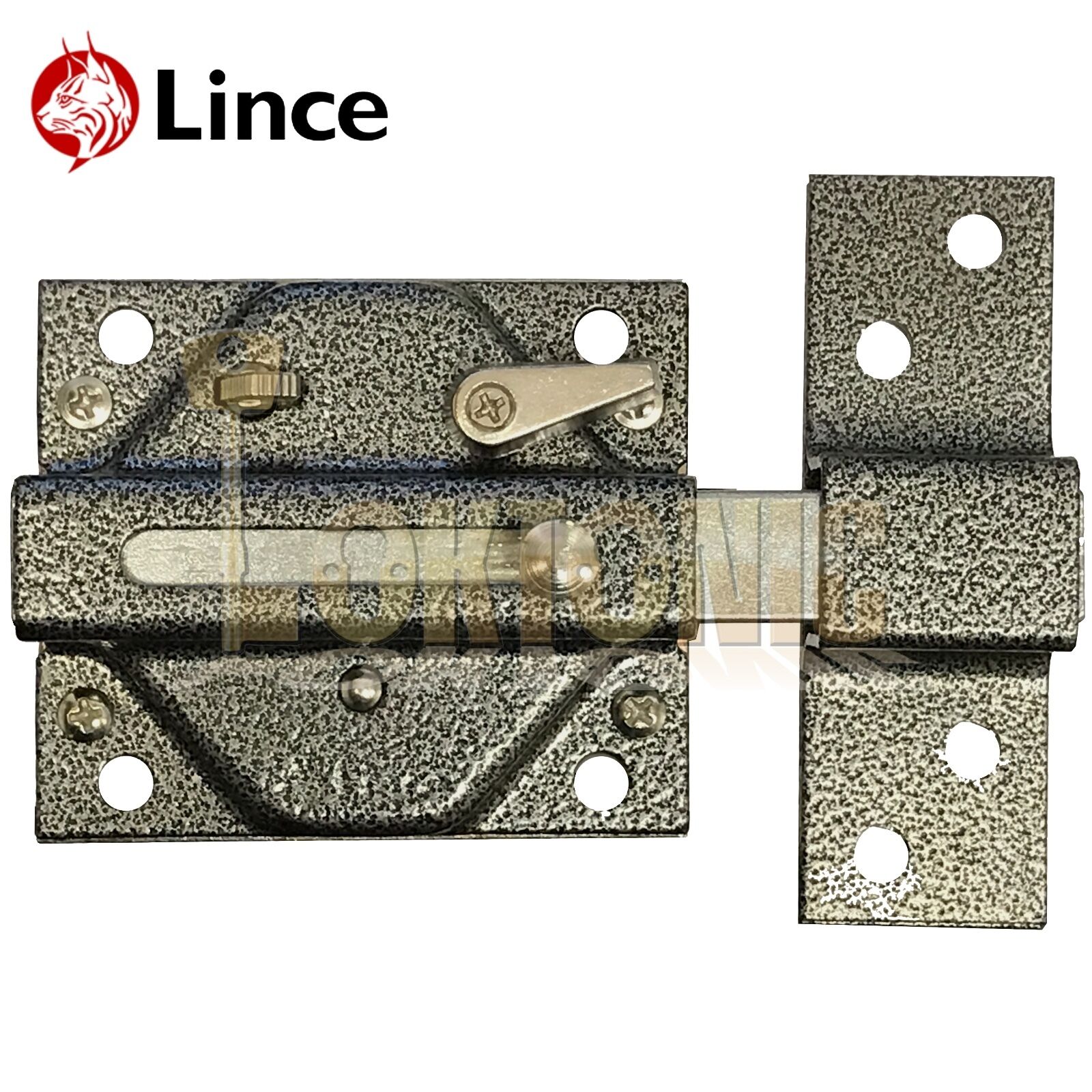 Lince Black Lock High Security Heavy Duty Garden Gate Shed Garage Sliding Bolt - Image 5