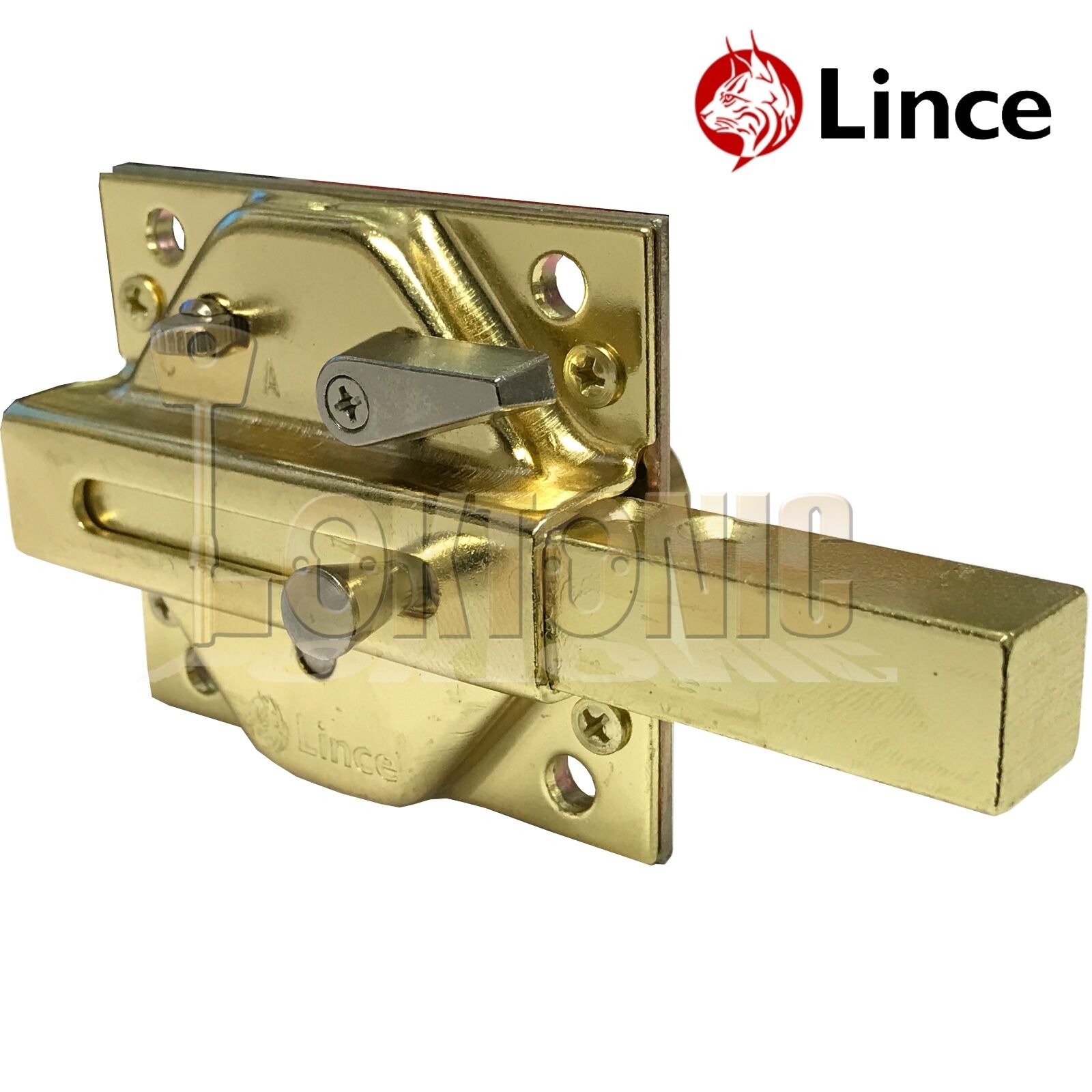 Lince Brass Lock High Security Heavy Duty Garden Gate Shed Rim Sliding Dead Bolt - Image 11