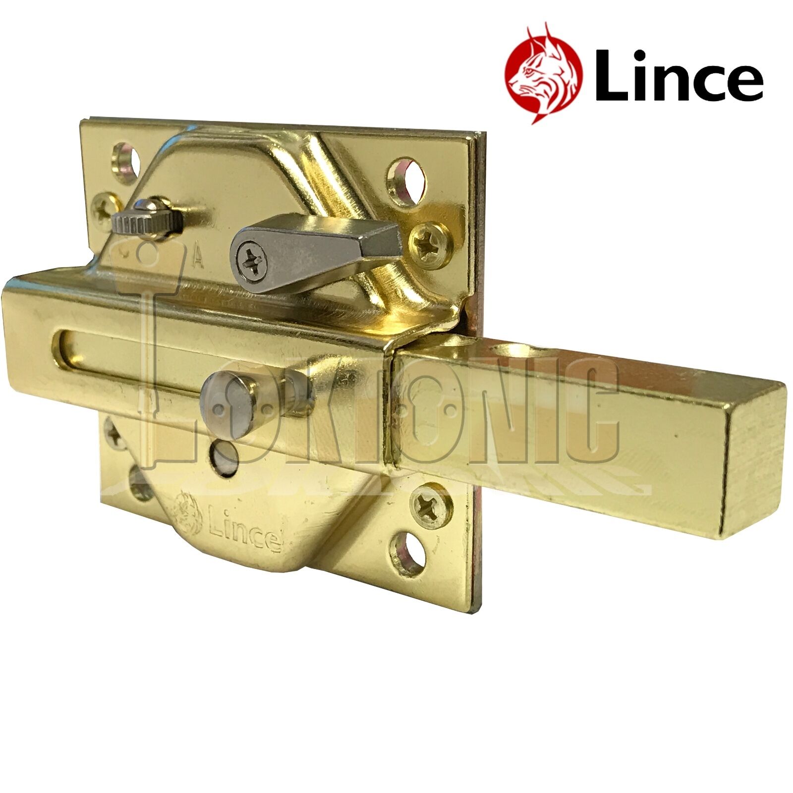 Lince Brass Lock High Security Heavy Duty Garden Gate Shed Rim Sliding Dead Bolt - Image 10