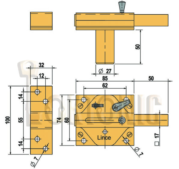 Lince Lock 2930BI High Security Heavy Duty Rim Gate Shed Garage Sliding Bolt - Image 12