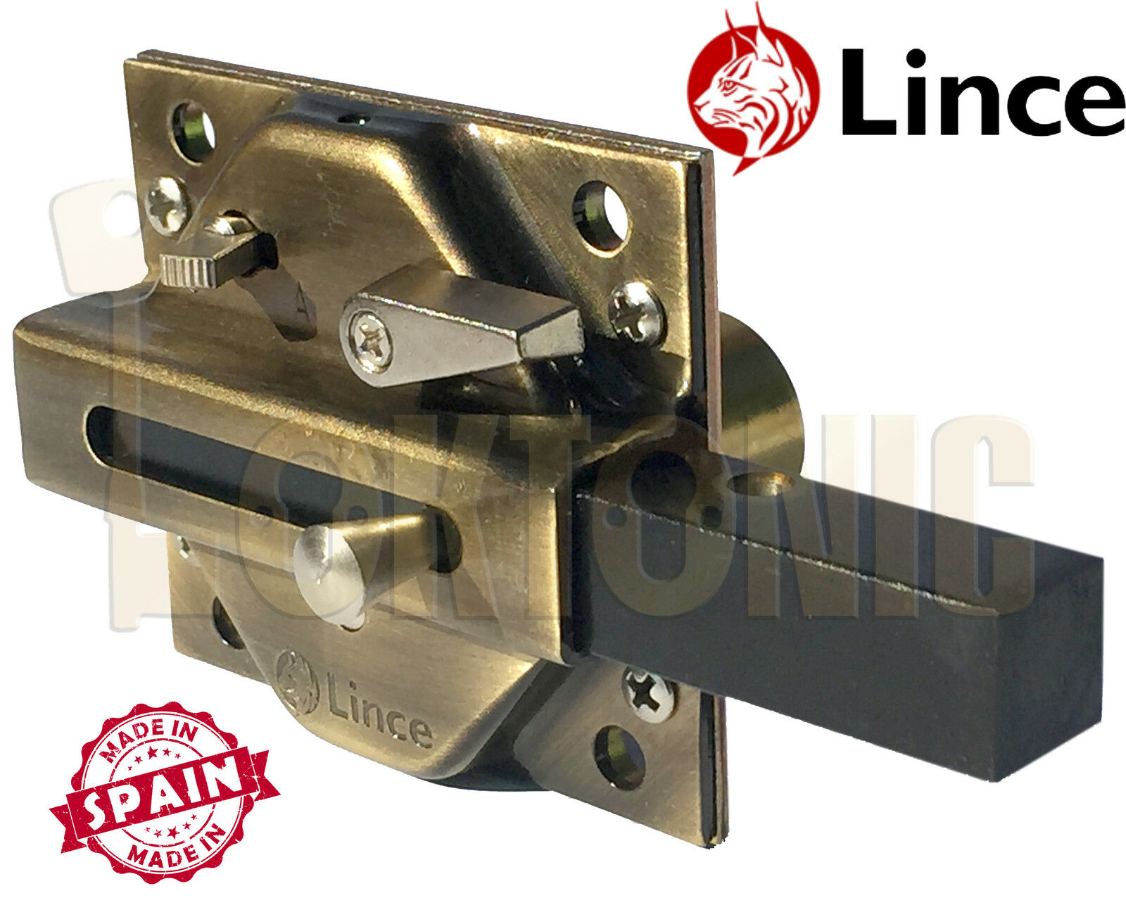 Lince Lock 2930BI High Security Heavy Duty Rim Gate Shed Garage Sliding Bolt - Image 4
