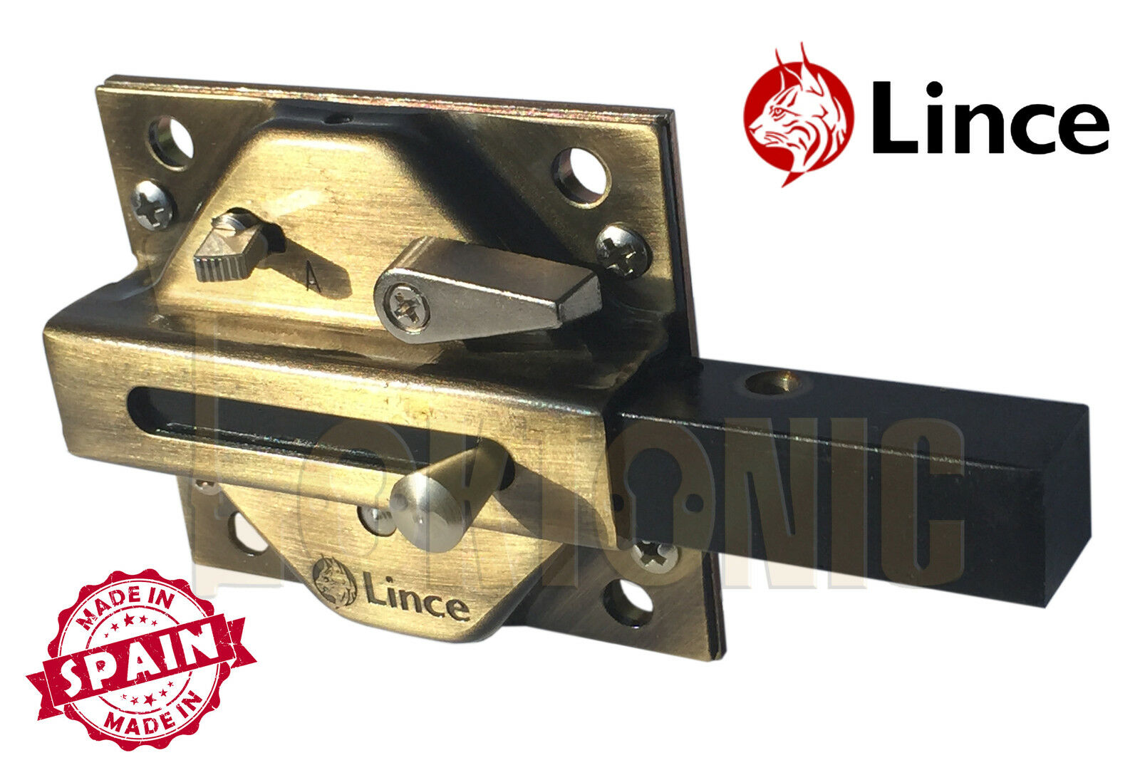 Lince Lock 2930BI High Security Heavy Duty Rim Gate Shed Garage Sliding Bolt - Image 7