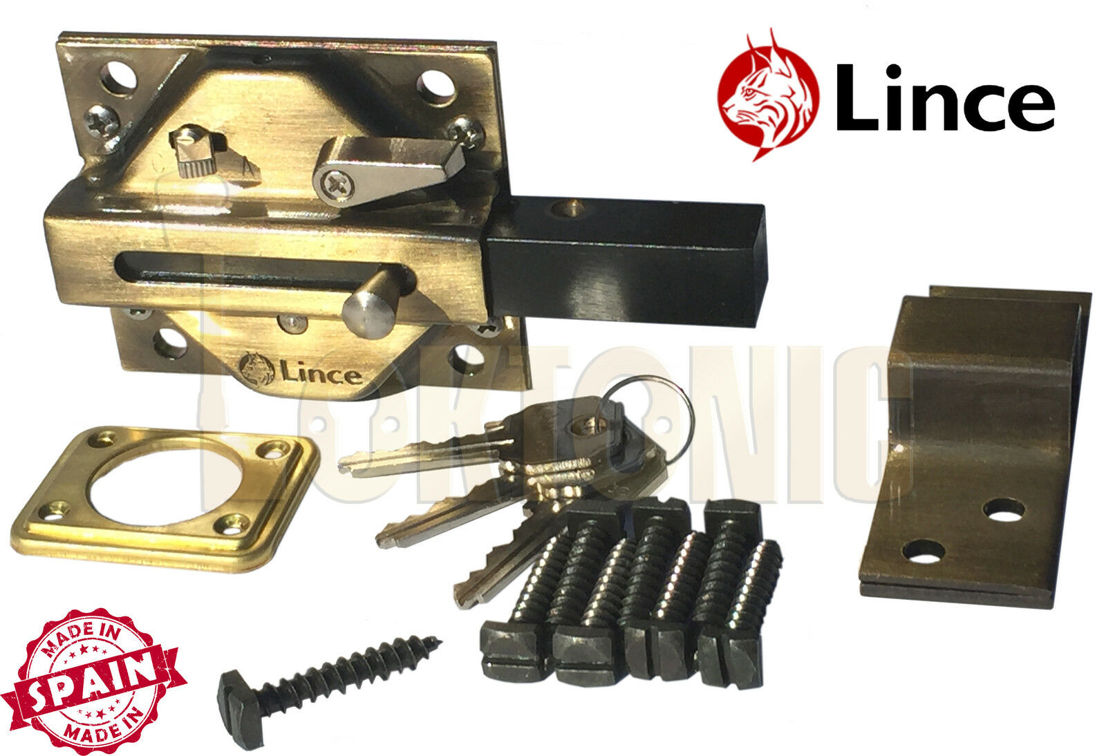 Lince Lock 2930BI High Security Heavy Duty Rim Gate Shed Garage Sliding Bolt - Image 9