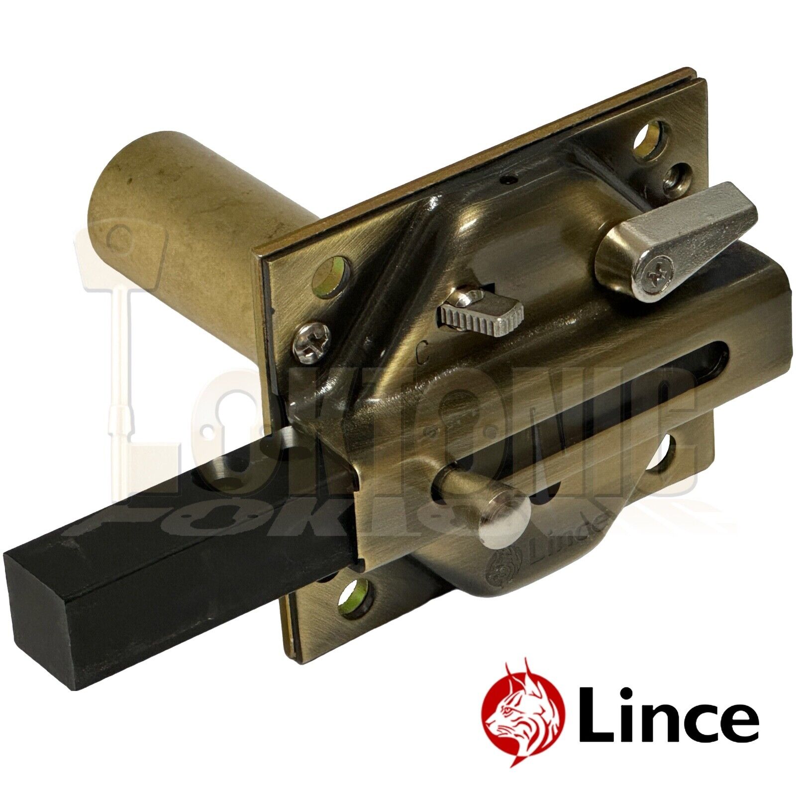 Lince Rim Lock Heavy Duty Gate Shed Sliding Bolt Suit 100-110 &120mm Thick Doors - Image 6