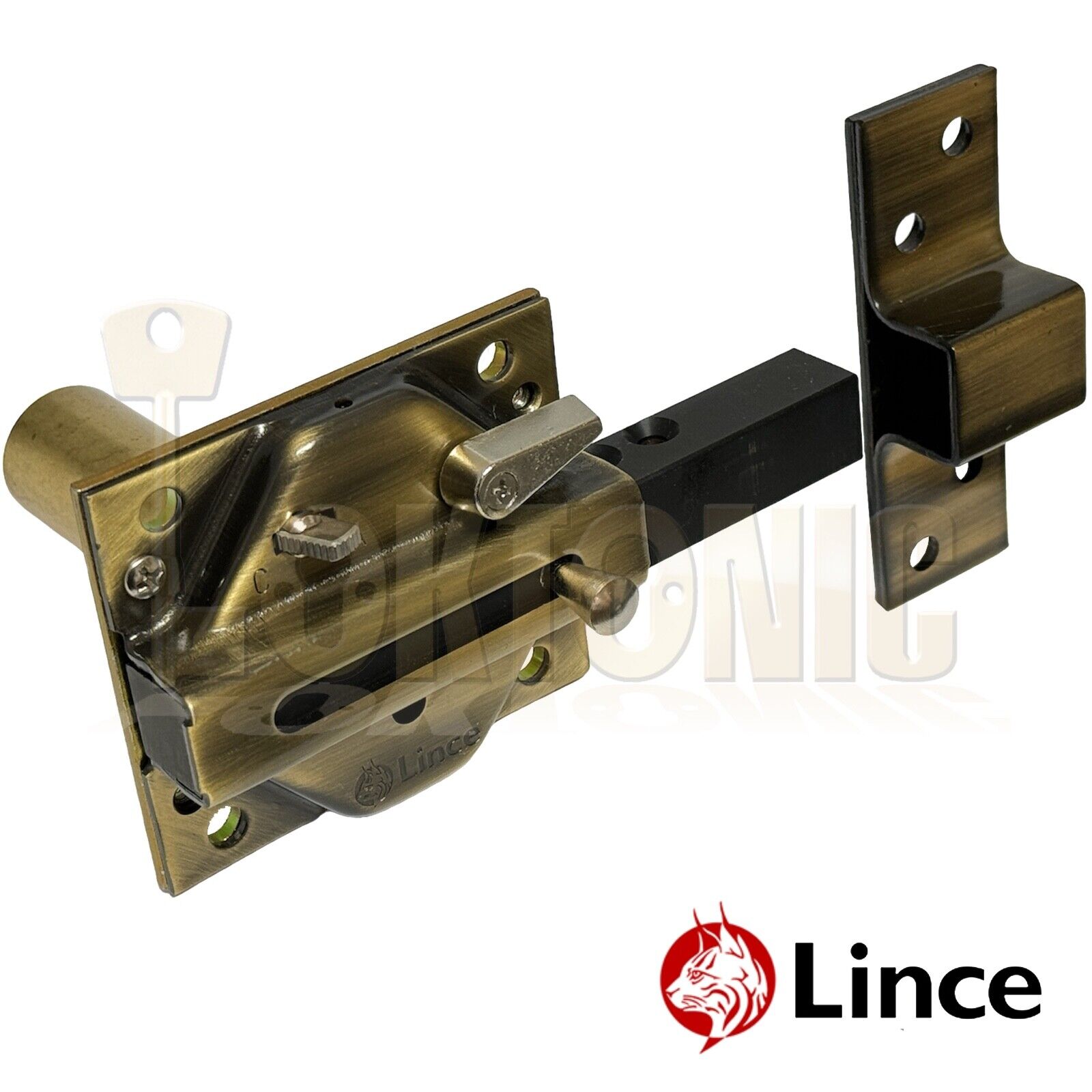Lince Rim Lock Heavy Duty Gate Shed Sliding Bolt Suit 100-110 &120mm Thick Doors - Image 7