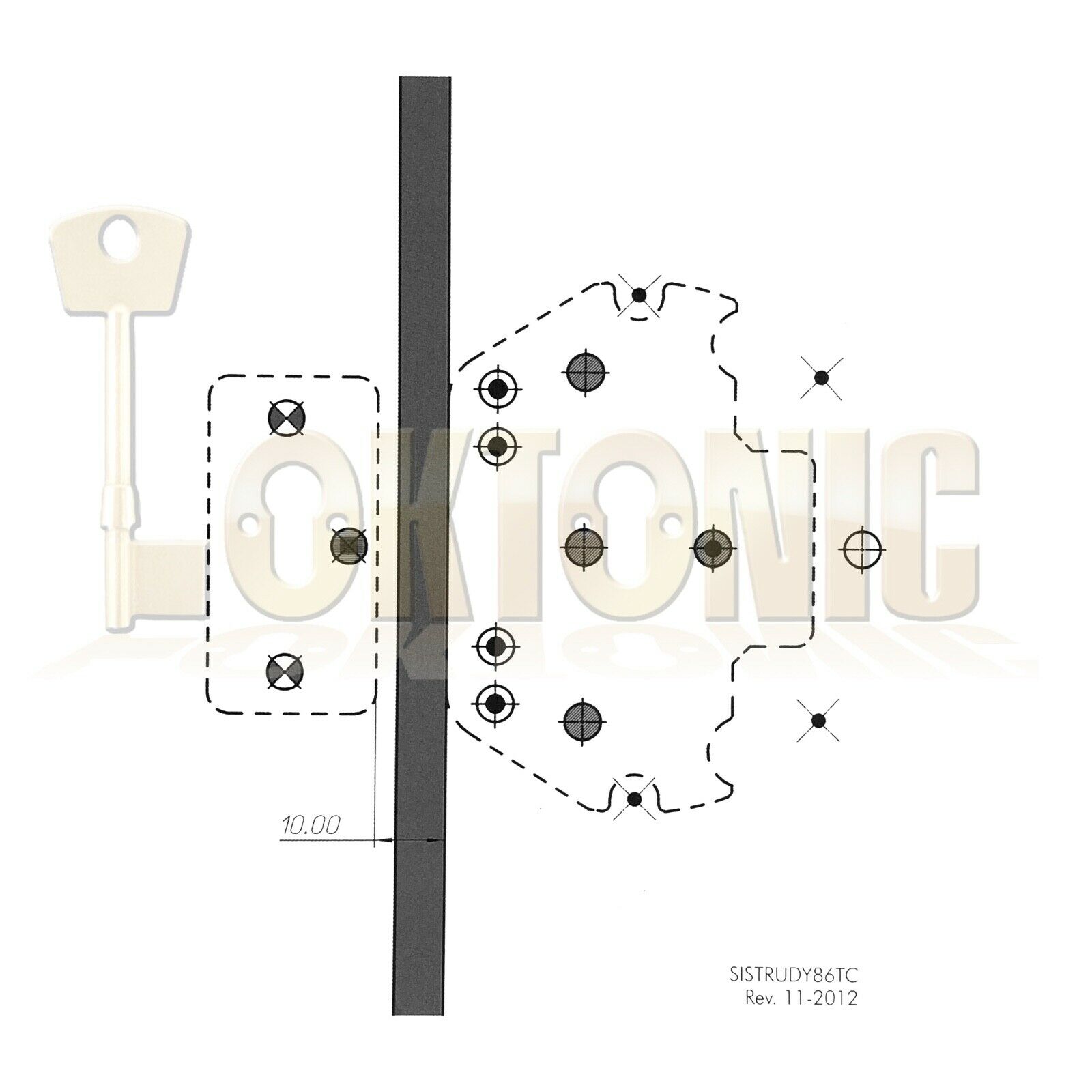 Meroni UFO+ Heavy Duty Stainless Steel Slam Shut Van Lock Back + Sliding Doors - Image 11