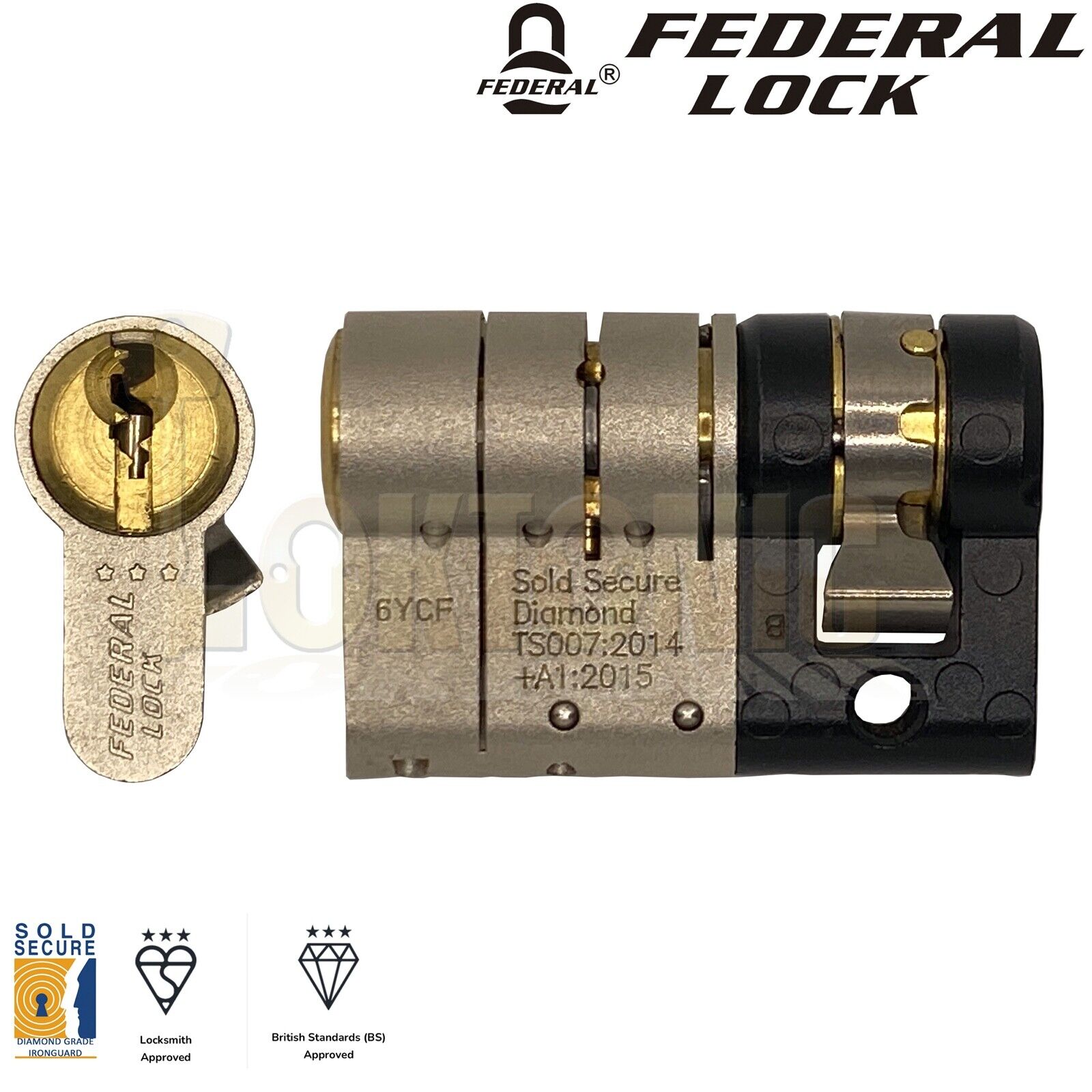 Federal 3 Star Security Half Euro Cylinder UPVC Door Lock Snap Safe Anti Bumping - Image 4