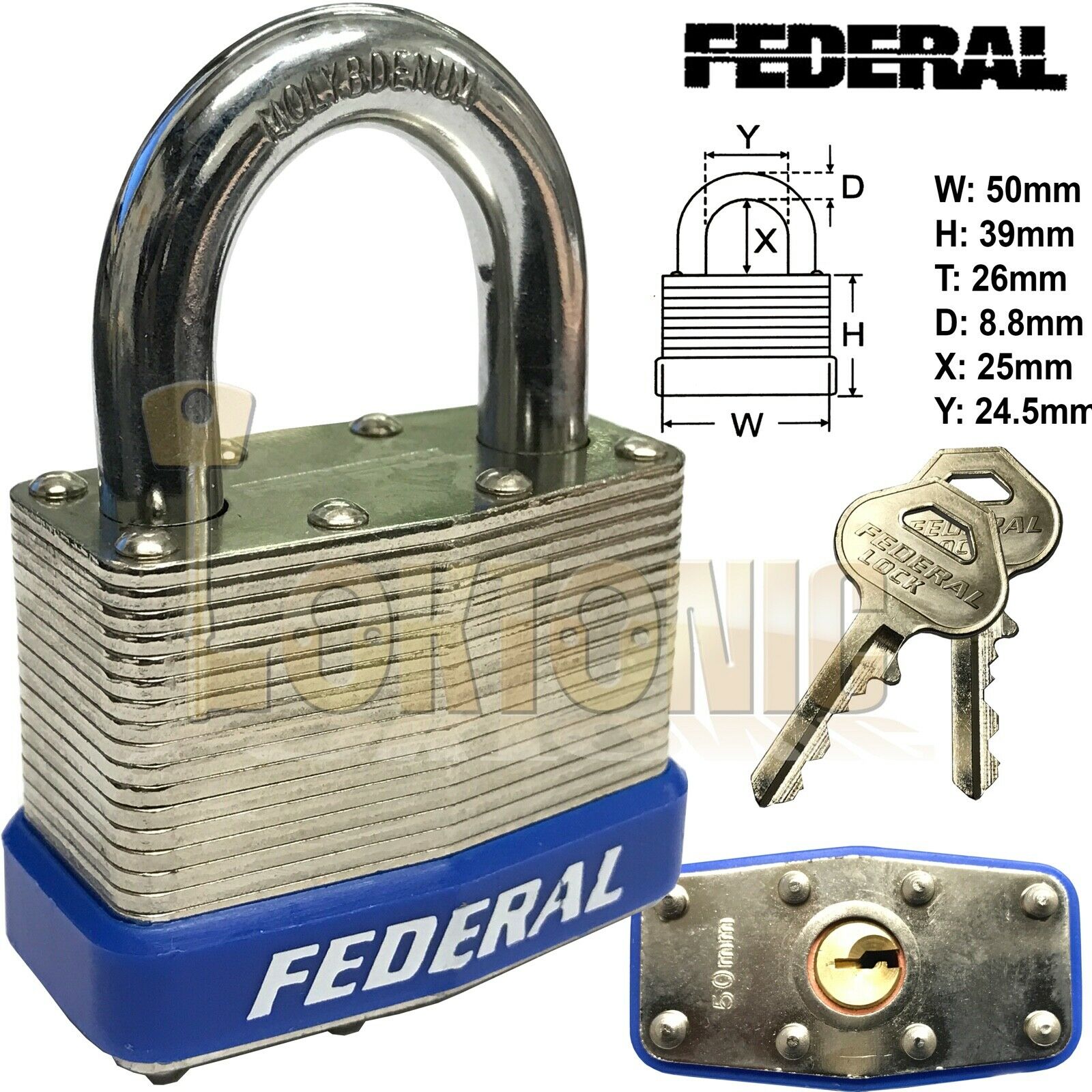 Federal High Security Laminated Steel Padlocks Sheds Vans Gates - Image 5