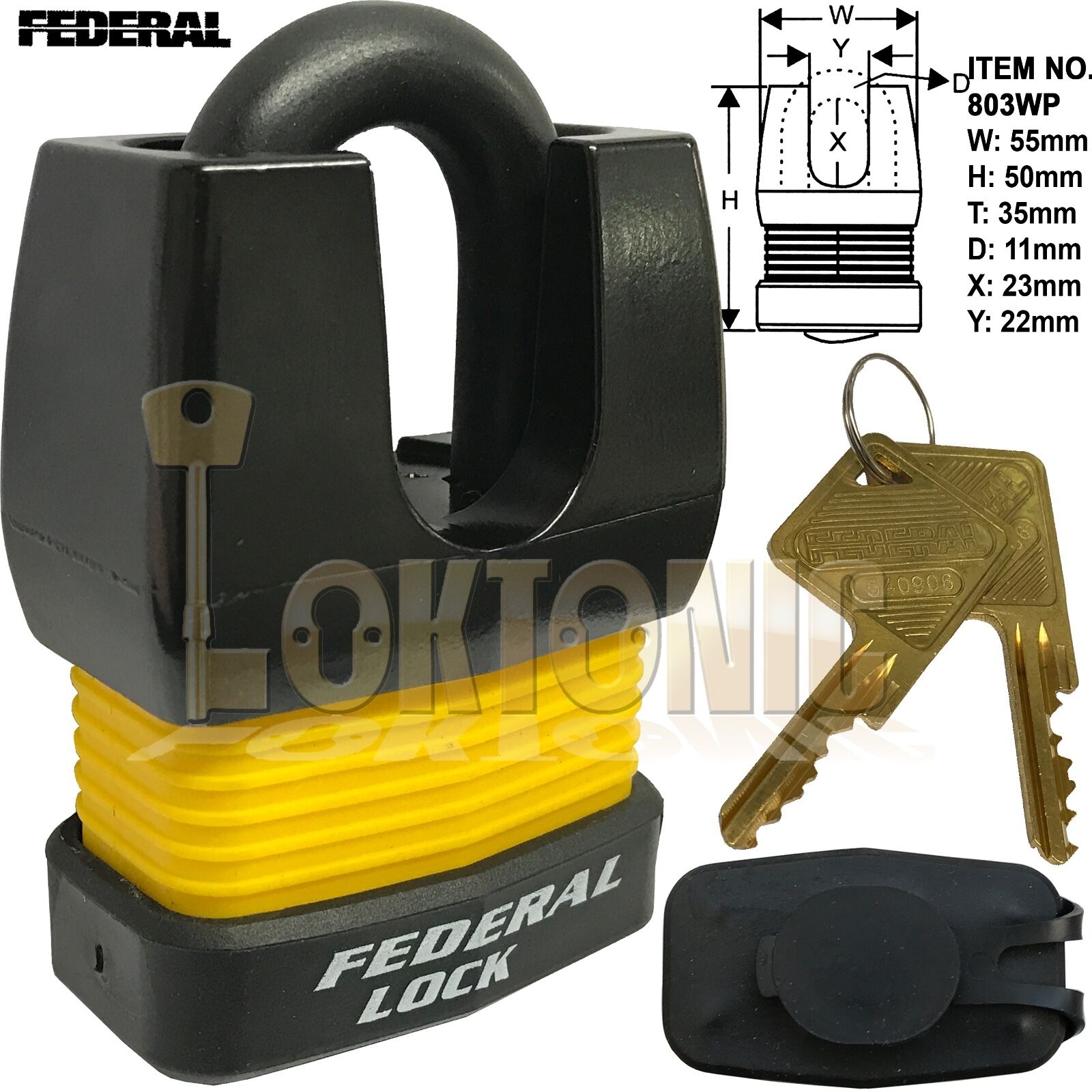 Federal High Security Weather Resistant Water Proof Steel Shed Van Gate Padlocks - Image 4