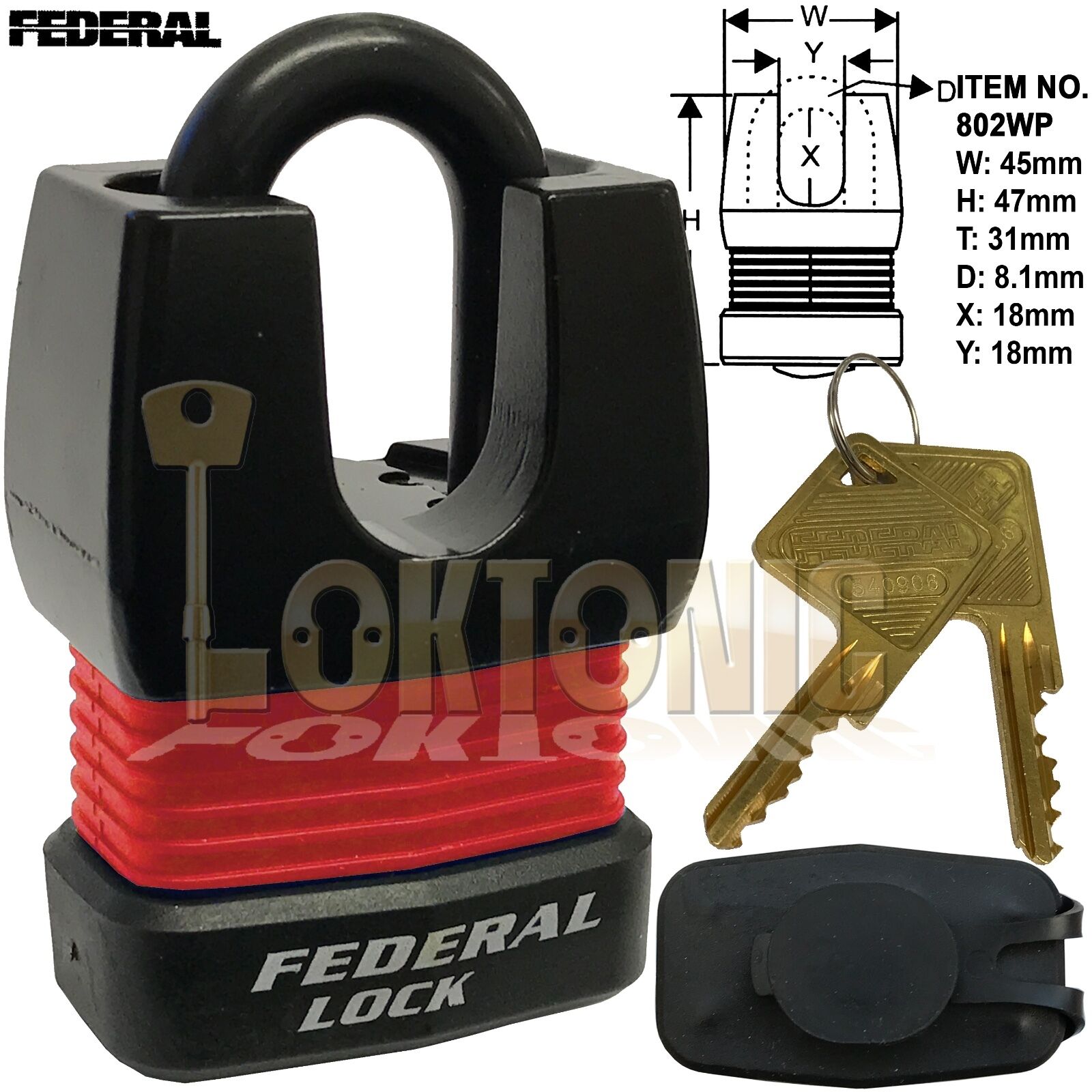 Federal High Security Weather Resistant Water Proof Steel Shed Van Gate Padlocks - Image 3