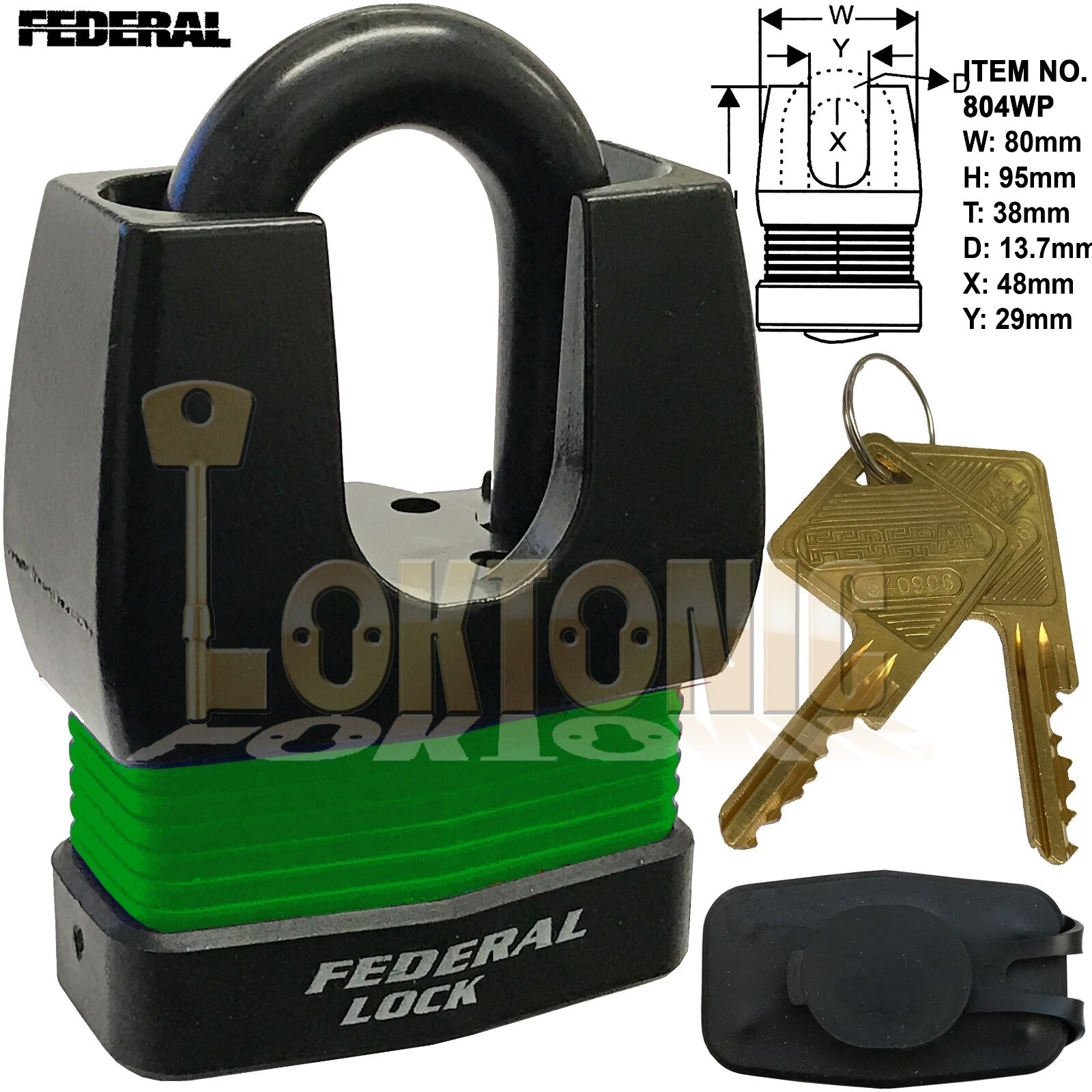 Federal High Security Weather Resistant Water Proof Steel Shed Van Gate Padlocks - Image 5