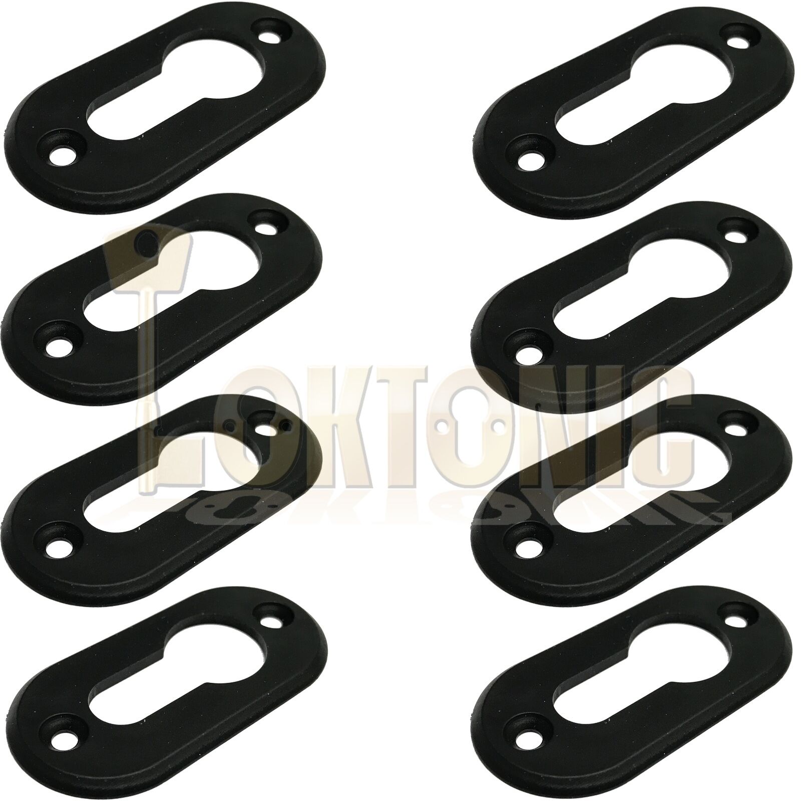 Original Enfield Black Van Doors Plastic Euro Cylinder Escutcheon Keyhole Plate - Image 6